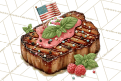 Patriotic Backyard BBQ Clipart and 4th of July Cookout Art Product Image 4