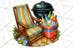 Summer BBQ Beer & Grilling Clipart, Barbecue Png Files Product Image 4