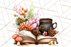 Cozy Chapters Coffee Books Nature Clipart PNG Graphics Product Image 4