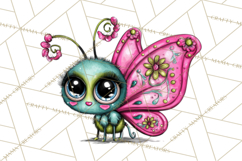 Cute Butterfly Characters Clipart, Spring Png Product Image 4
