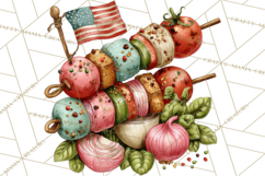 Patriotic Backyard BBQ Clipart and 4th of July Cookout Art Product Image 5