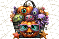 Cute Summerween Beach Monster PNG Clipart Product Image 3