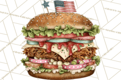 Patriotic Backyard BBQ Clipart and 4th of July Cookout Art Product Image 3