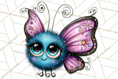 Cute Butterfly Characters Clipart, Spring Png Product Image 2