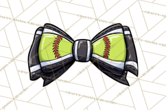 Sports Bows Clipart, Sports Bow PNG, Softball Football Product Image 2
