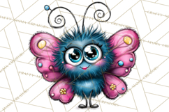 Cute Butterfly Characters Clipart, Spring Png Product Image 3