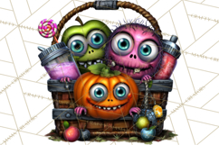 Cute Summerween Beach Monster PNG Clipart Product Image 3