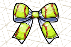 Sports Bows Clipart, Sports Bow PNG, Softball Football Product Image 3