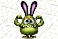 Funny Easter Monsters Clipart, Monster Easter PNG File Product Image 5