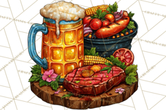 Summer BBQ Beer &amp; Grilling Clipart, Barbecue Png Files Product Image 5