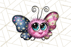 Cute Butterfly Characters Clipart, Spring Png Product Image 2