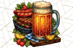 Summer BBQ Beer &amp; Grilling Clipart, Barbecue Png Files Product Image 2