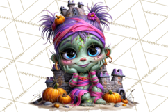 Cute Summerween Beach Monster PNG Clipart Product Image 3