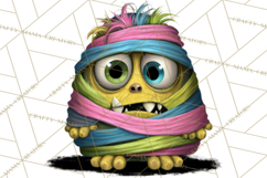 Funny Easter Monsters Clipart, Monster Easter PNG File Product Image 3