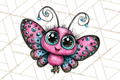 Cute Butterfly Characters Clipart, Spring Png Product Image 4