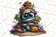 Cute Summerween Beach Monster PNG Clipart Product Image 4