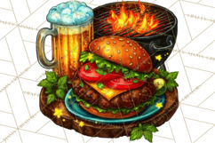 Summer BBQ Beer &amp; Grilling Clipart, Barbecue Png Files Product Image 5