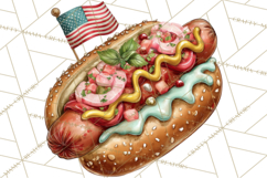 Patriotic Backyard BBQ Clipart and 4th of July Cookout Art Product Image 5