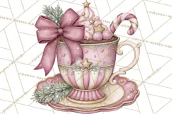 Sugarplum Christmas Village PNG PNG, Pastel Christmas Homes Product Image 2