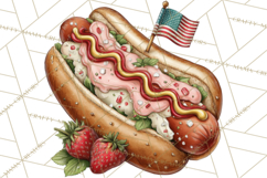 Patriotic Backyard BBQ Clipart and 4th of July Cookout Art Product Image 2