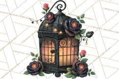 Gothic Fall Clipart PNG Dark Autumn Illustrations Product Image 5