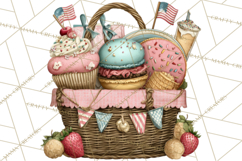 Patriotic Backyard BBQ Clipart and 4th of July Cookout Art Product Image 4
