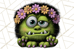 Funny Easter Monsters Clipart, Monster Easter PNG File Product Image 4