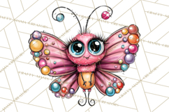 Cute Butterfly Characters Clipart, Spring Png Product Image 4