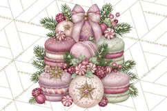 Sugarplum Christmas Village PNG PNG, Pastel Christmas Homes Product Image 5