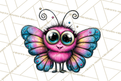 Cute Butterfly Characters Clipart, Spring Png Product Image 5