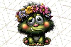 Funny Easter Monsters Clipart, Monster Easter PNG File Product Image 5