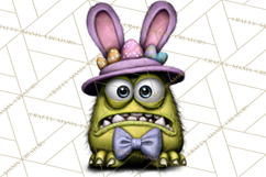 Funny Easter Monsters Clipart, Monster Easter PNG File Product Image 2