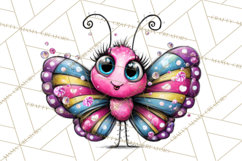 Cute Butterfly Characters Clipart, Spring Png Product Image 2