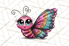 Cute Butterfly Characters Clipart, Spring Png Product Image 3