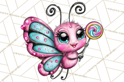 Cute Butterfly Characters Clipart, Spring Png Product Image 4