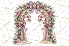 Sugarplum Christmas Village PNG PNG, Pastel Christmas Homes Product Image 5
