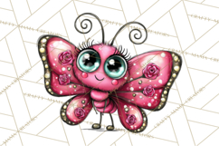 Cute Butterfly Characters Clipart, Spring Png Product Image 5