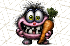 Funny Easter Monsters Clipart, Monster Easter PNG File Product Image 5