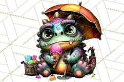 Cute Summerween Beach Monster PNG Clipart Product Image 5