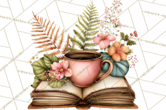 Cozy Chapters Coffee Books Nature Clipart PNG Graphics Product Image 2