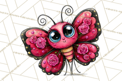 Cute Butterfly Characters Clipart, Spring Png Product Image 2