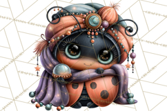 Cute Halloween Insects Clipart PNG Product Image 3