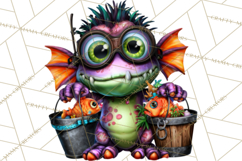 Cute Summerween Beach Monster PNG Clipart Product Image 3