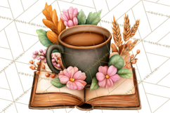 Cozy Chapters Coffee Books Nature Clipart PNG Graphics Product Image 3