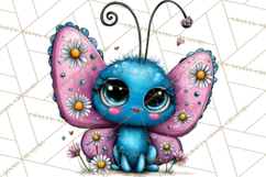 Cute Butterfly Characters Clipart, Spring Png Product Image 3