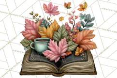 Cozy Chapters Coffee Books Nature Clipart PNG Graphics Product Image 5