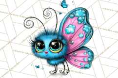 Cute Butterfly Characters Clipart, Spring Png Product Image 4