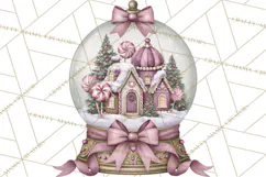 Sugarplum Christmas Village PNG PNG, Pastel Christmas Homes Product Image 2
