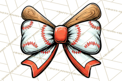 Sports Bows Clipart, Sports Bow PNG, Baseball Png Bow Product Image 5