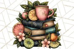 Cozy Chapters Coffee Books Nature Clipart PNG Graphics Product Image 5
